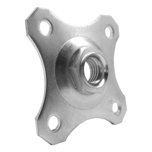 Dekorativ skylt 80×80×3 mm för reglerbart gångjärn M16 – galvaniserad