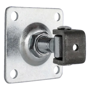 PSG justerbart grindgångjärn M16 med skylt 100×100×4 mm galvaniserat