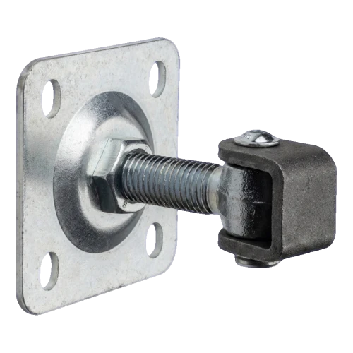 PSG justerbart grindgångjärn M20 med skylt 100×100 mm galvaniserat – svart öga 001-373 (1)