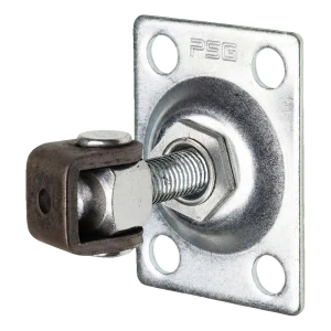 PSG justerbart grindgångjärn M12 med rektangulär skylt 75×55 mm