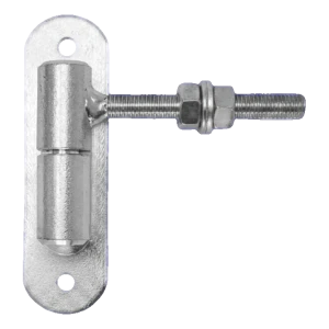 PSG justerbart vridet gångjärn för grind fi24 M12 med sköld 150×40 mm