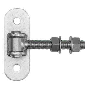 Justerbart grindgångjärn M18 med skylt 140×50 mm – galvaniserat