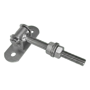 Justerbart gångjärn M12 stål L-115 mm med bas 90×30 mm för grindar och portar