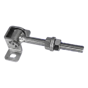 Justerbart grindgångjärn M12 böjt L-115 stål