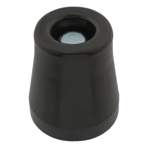 Dörrstopp i gummi skruvmonterad svart ø49 mm – stor