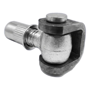 Justerbar grindgångjärn M12 med nitfäste – förzinkat stål