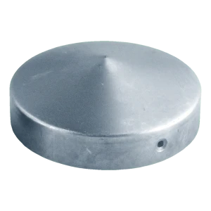 Galvaniserat stål stakethuv för rund stolpe Fi 48 mm