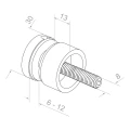 Punktinfästning för glas 6-12 mm fi 30/13/M8x40 AISI 304 plant system koppar 000-481 (3)