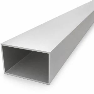 Rektangulärt aluminiumrör 50×80×2 mm – slutet profil EN AW-6060, L=2000 mm