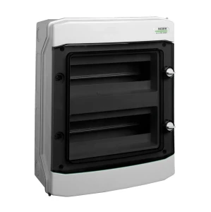 Plastkapslingsbox för påbyggnad, 2 rader, 2x12 moduler