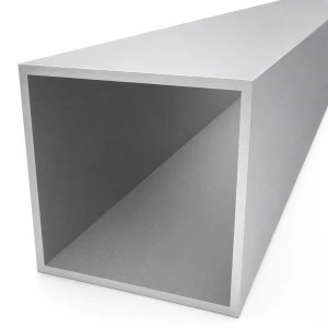 Fyrkantigt aluminiumrör 100×100×4 mm – slutet profil L=2000 mm