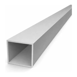 Kvadratisk aluminiumprofil 40x40x2 mm längd 6 m PA38 EN AW-6060 T66