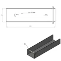 U-profil koppling fäste för grundmur 250x55 förzinkad GPV-700-44 (3)