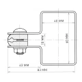 Ändklamma för stängselpaneler 60x40 förzinkad GPV-700-14 (3)