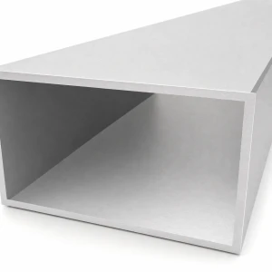 Rektangulärt aluminiumrör 80×140×4 mm – slutet profil L=2000 mm EN AW-6060