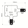 Hörnklämma för stängselpaneler 60x40 svart GPV-700-07 (3)