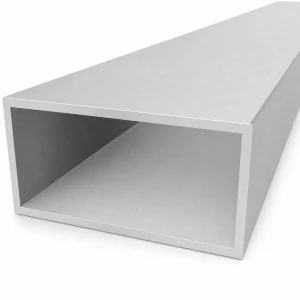 Rektangulärt aluminiumrör 60×120×4 mm – slutet profil L=2000 mm