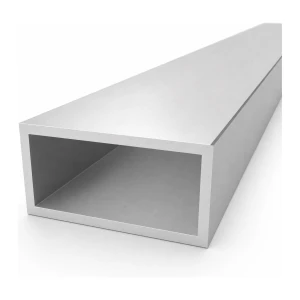 Rektangulärt aluminiumrör 50×100×5 mm EN AW-6060, längd 2000 mm