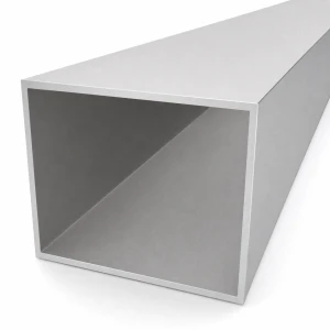 Rektangulärt aluminiumrör 80×100×3 mm – slutet profil L=2000 mm