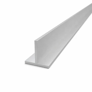 Aluminium T-profil 40×40×4 mm T-sektion EN AW-6060, längd 2000 mm