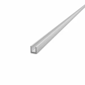 Aluminiumspår 10×10×1,5 mm – C/U-profil, längd 2000 mm, EN AW-6060