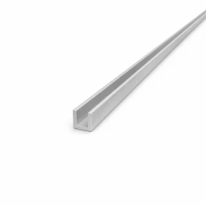 Aluminiumspår EN AW-6060 profil C/U 12×12×2 mm, längd 2000 mm