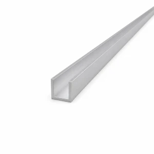 Aluminiumsprofil 18×18×2 mm – C/U-profil EN AW-6060 längd 2000 mm
