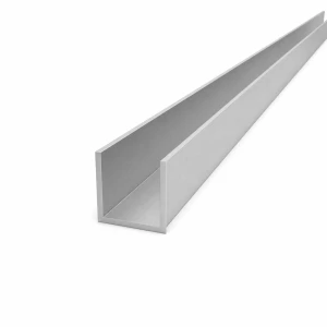 Aluminiumspår 30×30×2 mm – C/U-profil EN AW-6060, längd 2000 mm