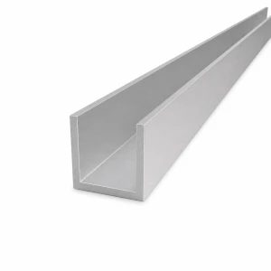 Aluminiumspår 40×40×4 mm EN AW-6060 – C/U-profil, längd 2000 mm