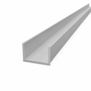 Aluminiumspår 45×25×2,5 mm – C/U-profil, längd 2000 mm