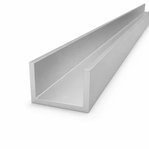 Aluminiumspår 60×40×5 mm – C/U-profil EN AW-6060, längd 2000 mm