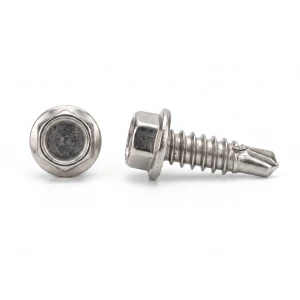 Självborrande skruv DIN 7504 K 4.8x19 mm A2. Sexkantshuvud med fläns, förpackning 500 stycken