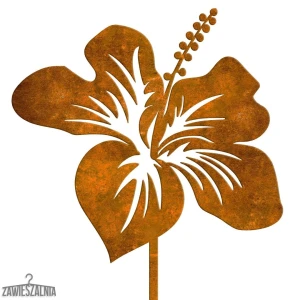 Trädgårdsdekor Hibiskus i cortenstål 19×97 cm
