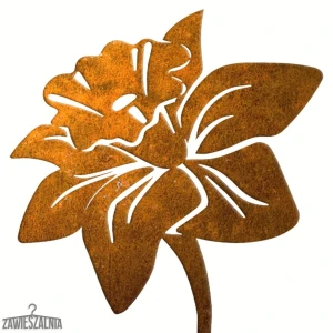 Zawieszalnia – trädgårdsdekor i corten-stål Påsklilja XL 15×97 cm