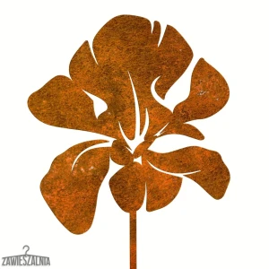 Zawieszalnia – trädgårdsdekoration Rostigt Iris i corten-stål XL 17×96 cm