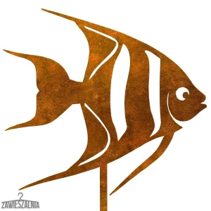 Zawieszalnia – trädgårdsdekoration rostig fisk Felicja XL på stav 16×103 cm