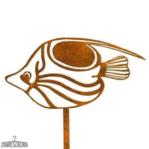 Zawieszalnia – trädgårdsdekor fisk Tymoteusz XL i cortenstål 23×97 cm