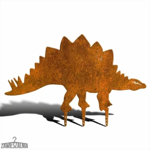Zawieszalnia – trädgårdsdekor Stegosaurus XXL i corténstål 90,5 × 58,5 cm