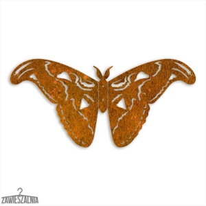 Väggdekoration 3D Fjäril Atlas Moth L 50 cm Corten stål