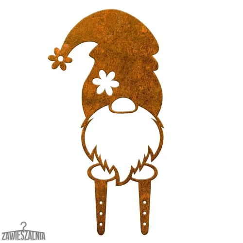 Trädgårdsdekor Tomte Glänting L 21×41 cm – corténstål med naturlig patina 1008-1465-2 (1)