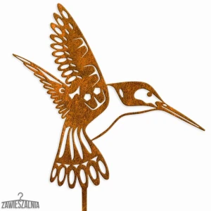 Zawieszalnia – trädgårdssmycke Rostfärgad Kolibri XL, dekoration i corten-stål 22×102 cm