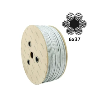 Förzinkad stållina 6×37 Ø14,0 mm med fiberkärna FC