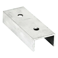 Förlängningsbeslag för PV-monteringsprofil aluminium 120 mm – U-profil 25×45×25