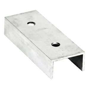 Förlängningsbeslag för PV-monteringsprofil aluminium 120 mm – U-profil 25×45×25