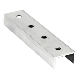 PV-monteringsprofilkoppling aluminium 20 cm – U-profil 25×45×25 mm