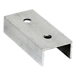 Skarv för PV-monteringsprofil aluminium 100 mm – U-profil 25×45×25