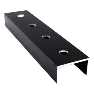 Skarvbeslag för PV-monteringsprofil 200 mm, aluminium, svartanodiserad