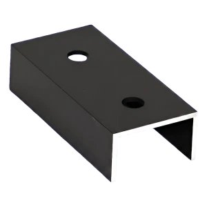 PV-profilskarv i aluminium, svart anodiserad, 100 mm