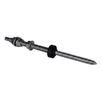 Dubbelgängad skruv M10×200 A2 för PV-adaptrar och triangelfästen med EPDM-packning