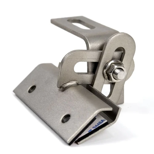 Trapetsformad plåtkonsol Justerbar 10cm Rostfritt stål 1.4016 PV-08-32